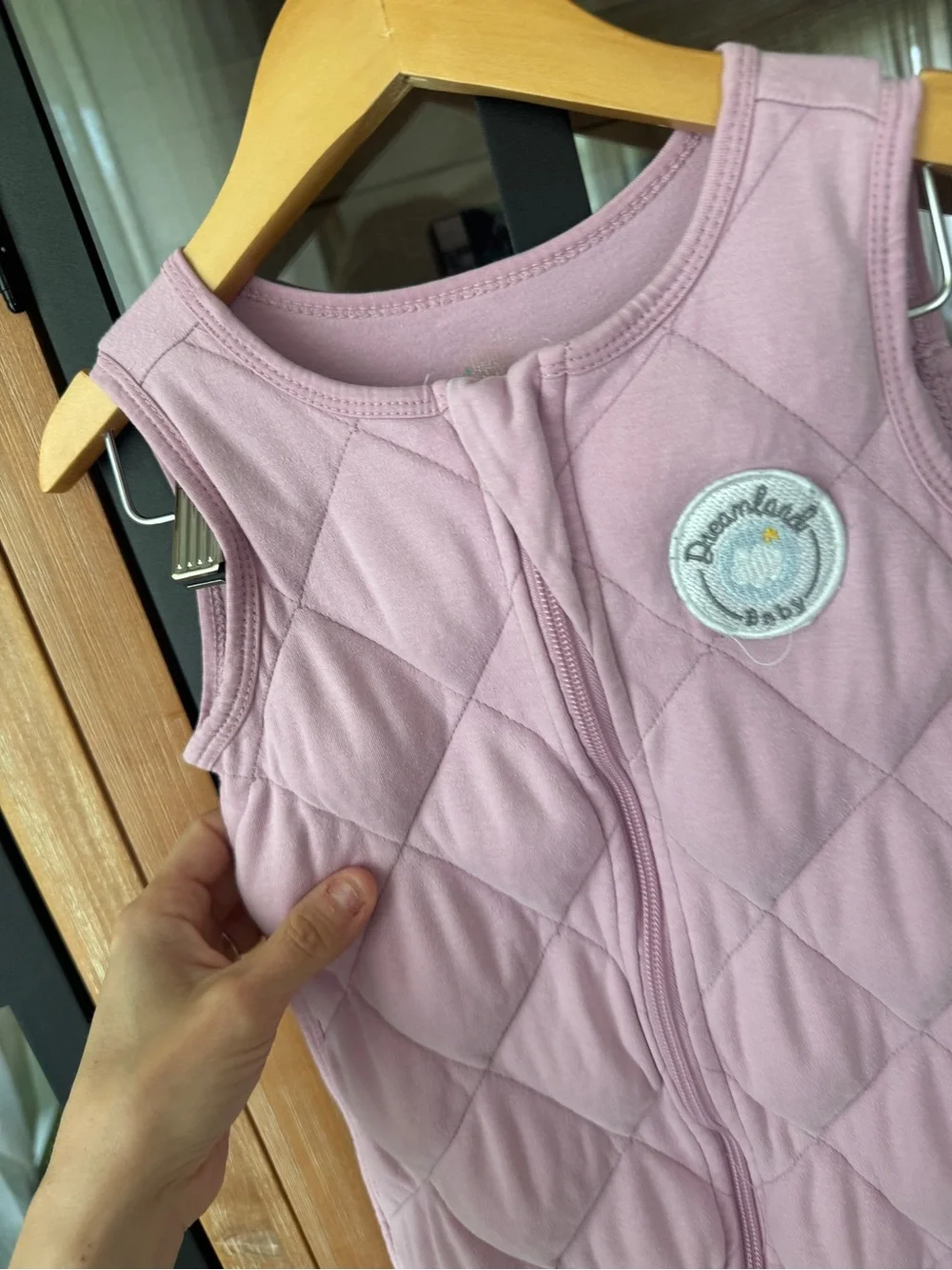 Dreamland baby sleeping sack zip up misty mauve girl toddler cotton